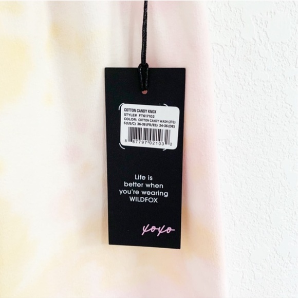 Wildfox Cotton Candy Tie Dye Set Cotton Sweatshirt & Sweatpants S - Picture 12 of 16